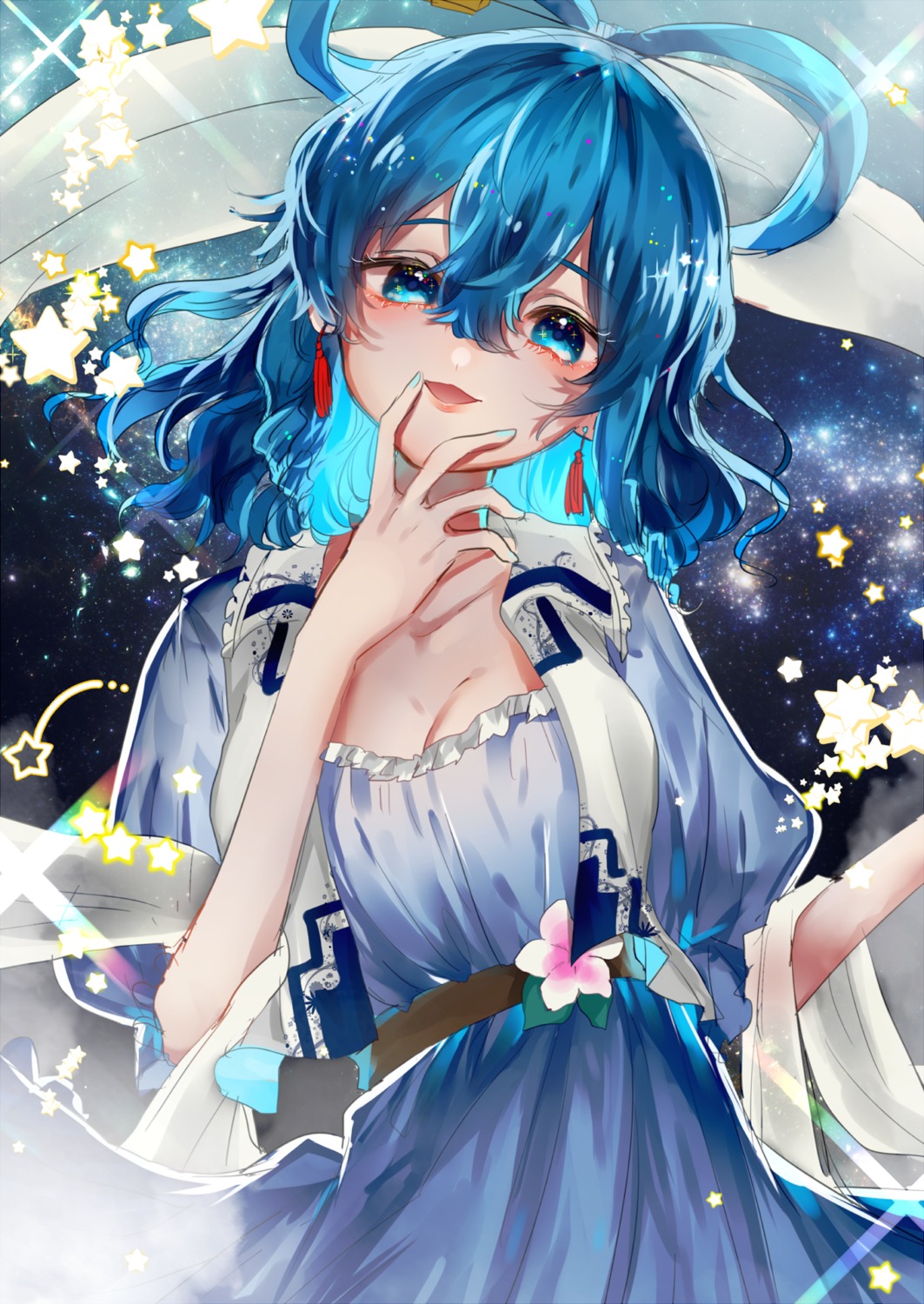 cleavage, dress, kaku_seiga, suzune_hapinesu, touhou