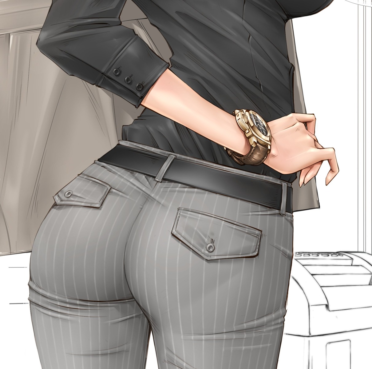 ass, business_suit, dress_shirt, unbalance