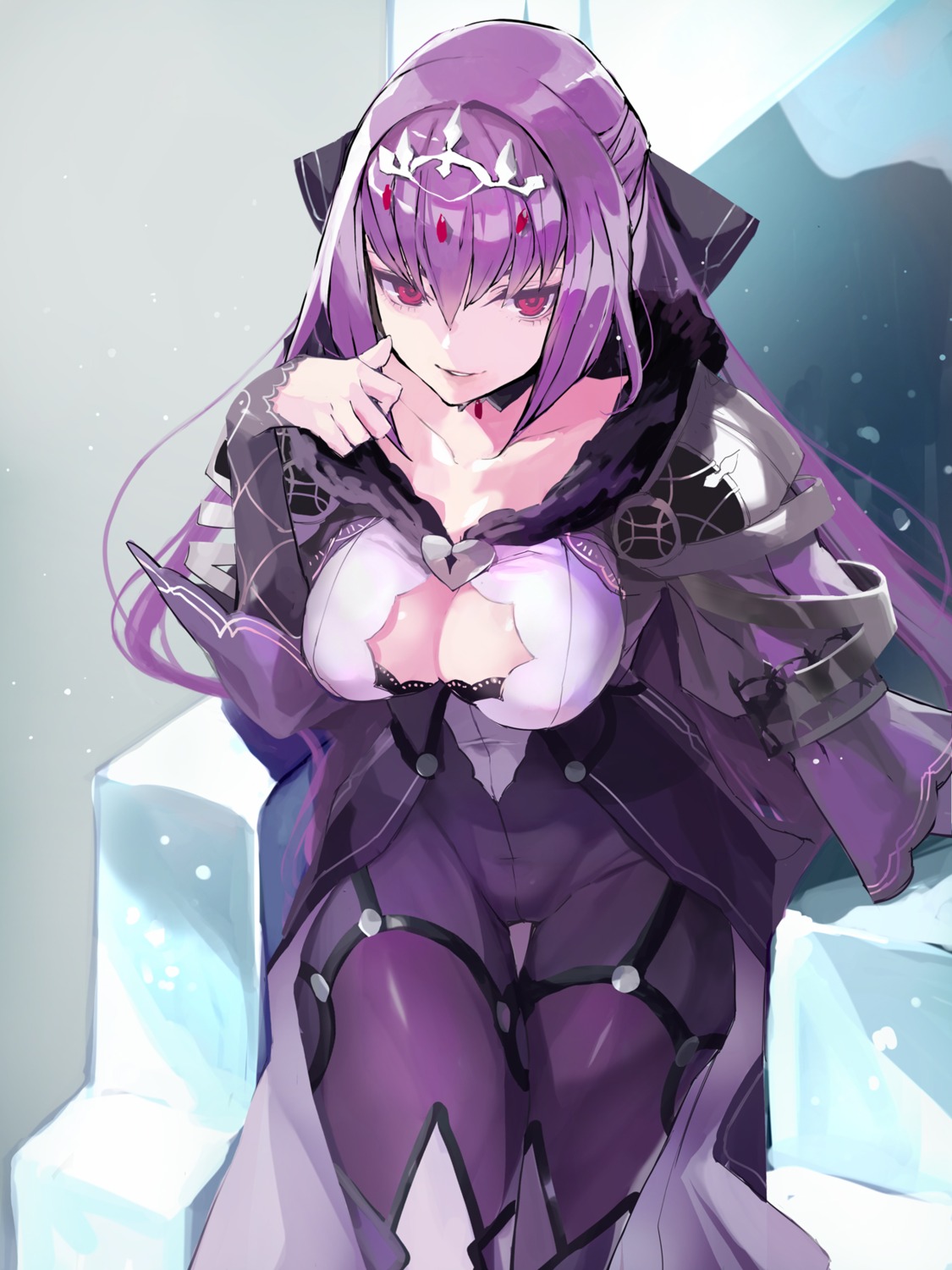 armor, bra, cleavage, fate/grand_order, scathach_skadi, taishi_(picchiridou)