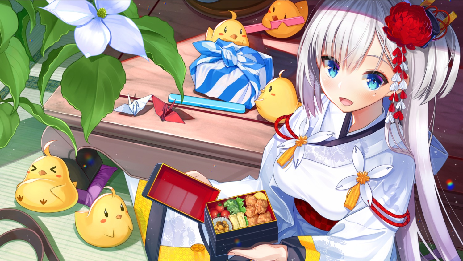 atori_(at-yui), azur_lane, japanese_clothes, manjuu_(azur_lane), shoukaku_(azur_lane)