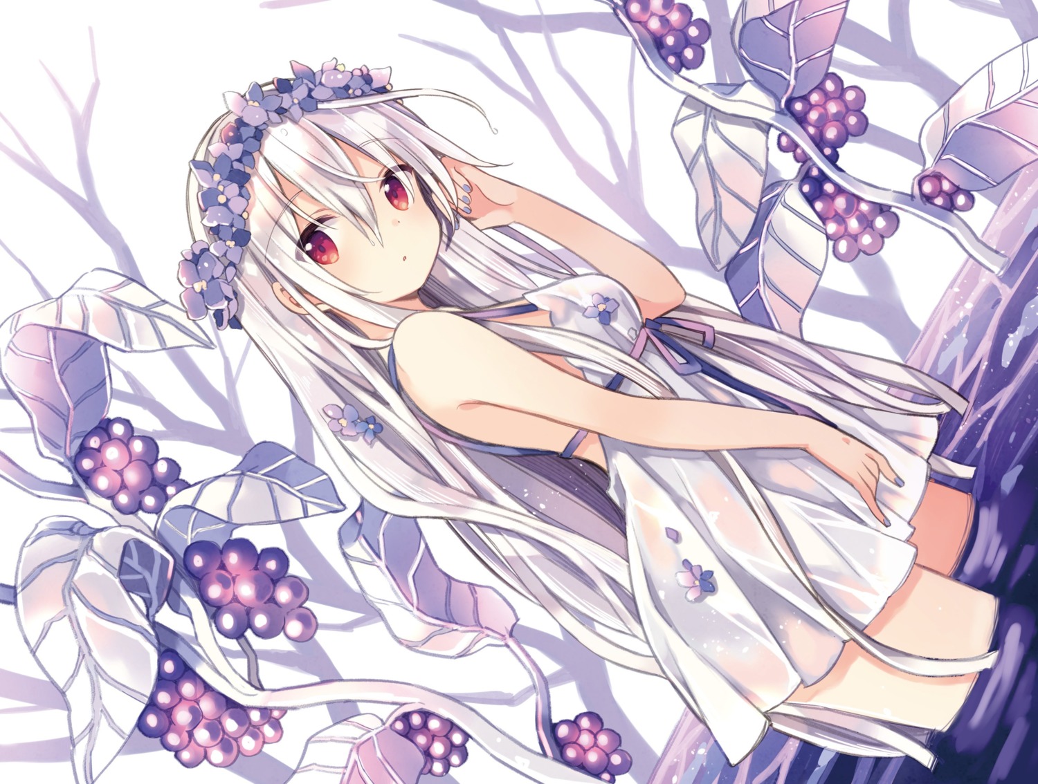 chiya_(urara_meirochou), dress, harikamo, see_through, urara_meirochou, wet, wet_clothes