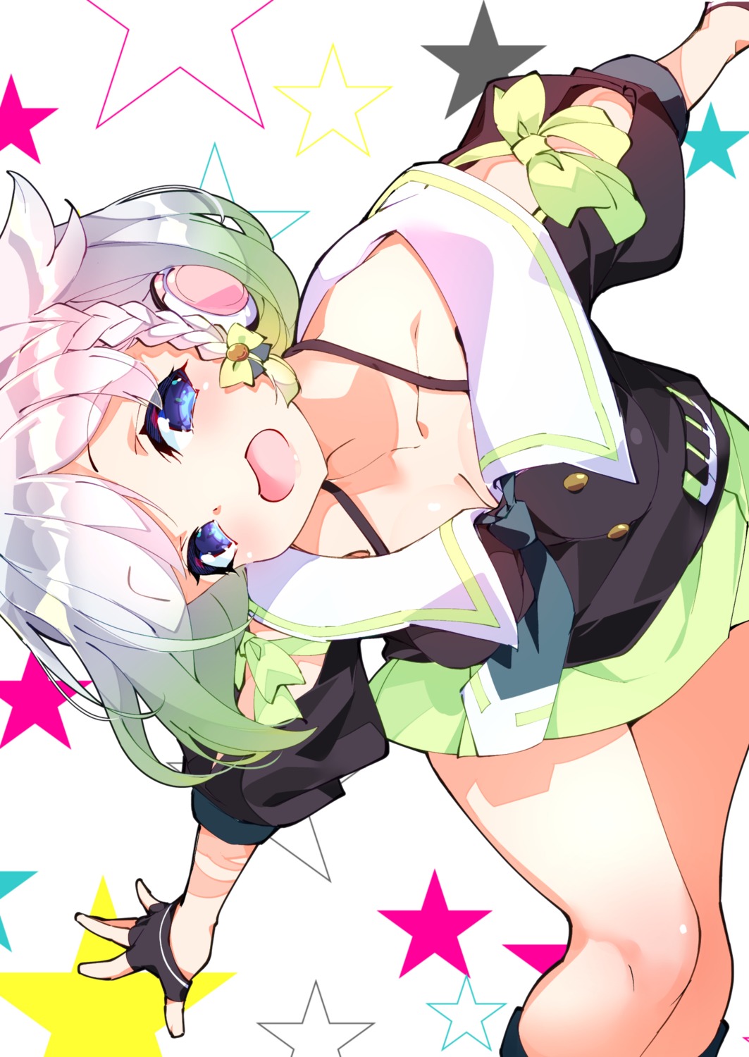 cleavage, fujishimasei_1_gou, open_shirt, yuni_(yuni_channel), yuni_channel