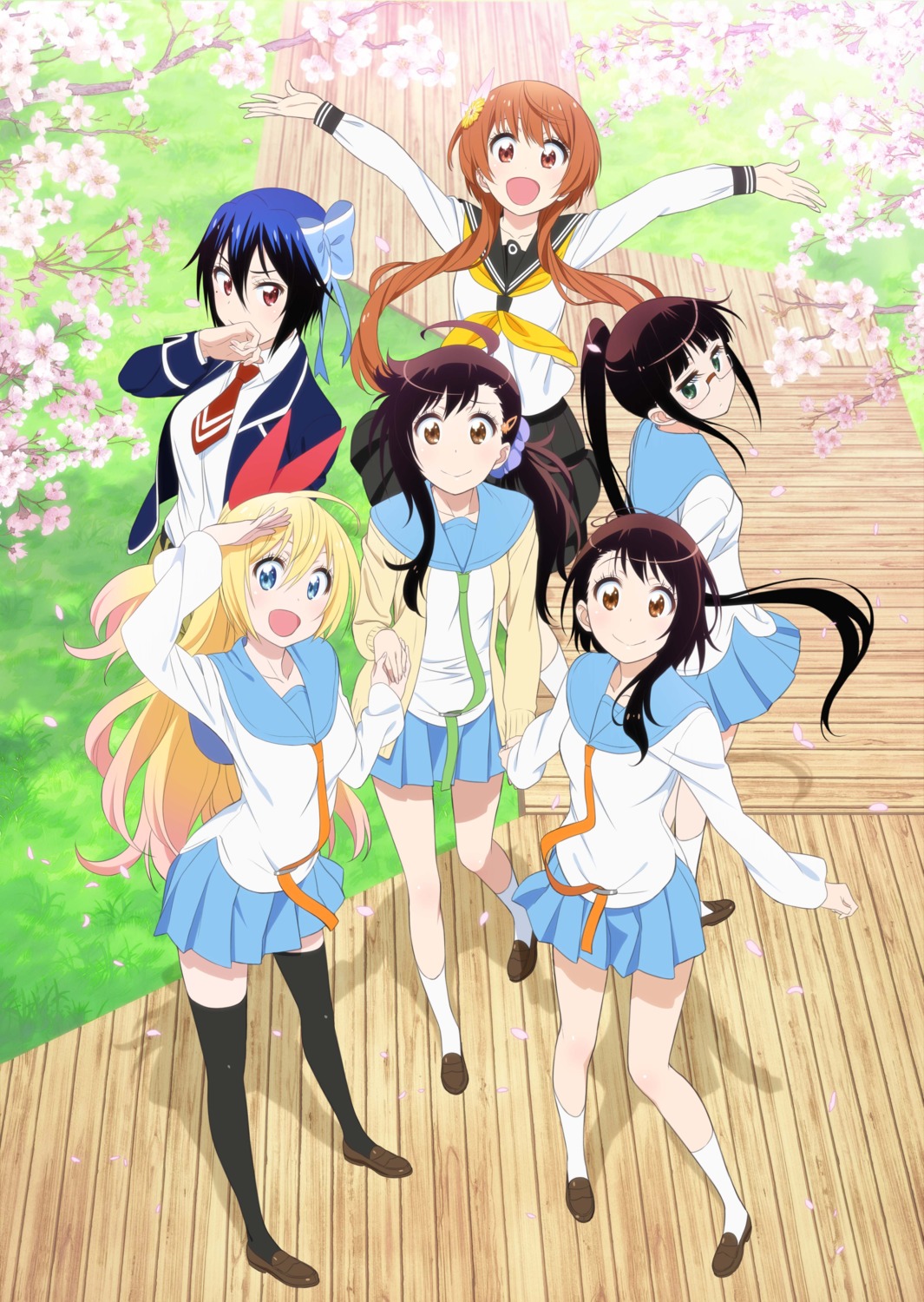 kirisaki_chitoge, megane, miyamoto_ruri, nisekoi, onodera_haru, onodera_kosaki, seifuku, tachibana_marika