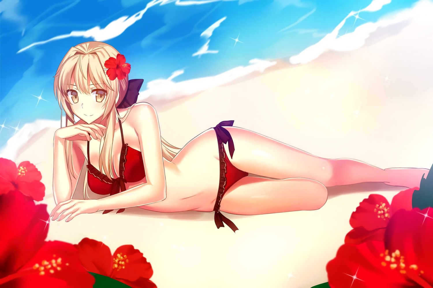 bikini, cleavage, fuyuyuki, genjitsu_shugi_yuusha_no_oukoku_saikenki, liscia_elfrieden, swimsuits