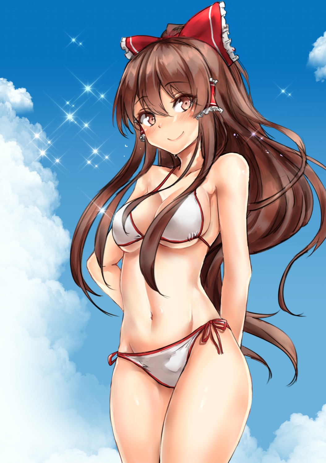 amagi_(amagi626), bikini, cleavage, hakurei_reimu, swimsuits, touhou, underboob