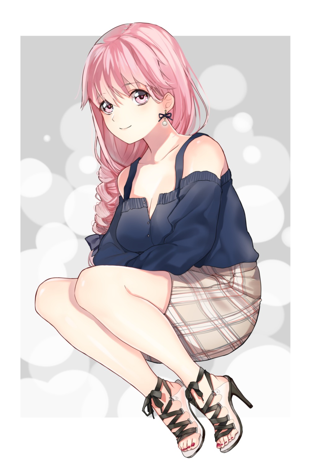cleavage, derori, heels