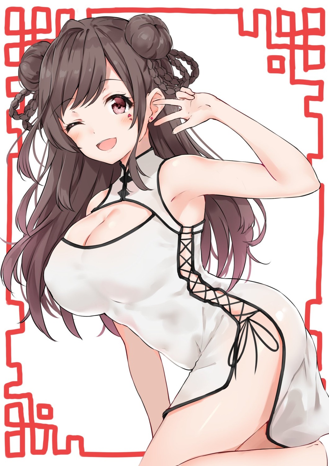 chinadress, cleavage, minikon, the_idolm@ster, the_idolm@ster_shiny_colors, tsukioka_kogane