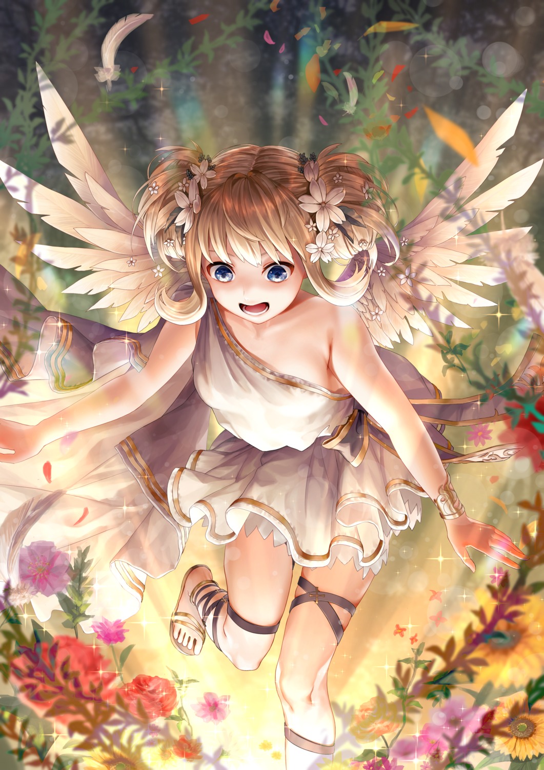 destiny_child, dress, garter, hototogisu., syrinx, wings