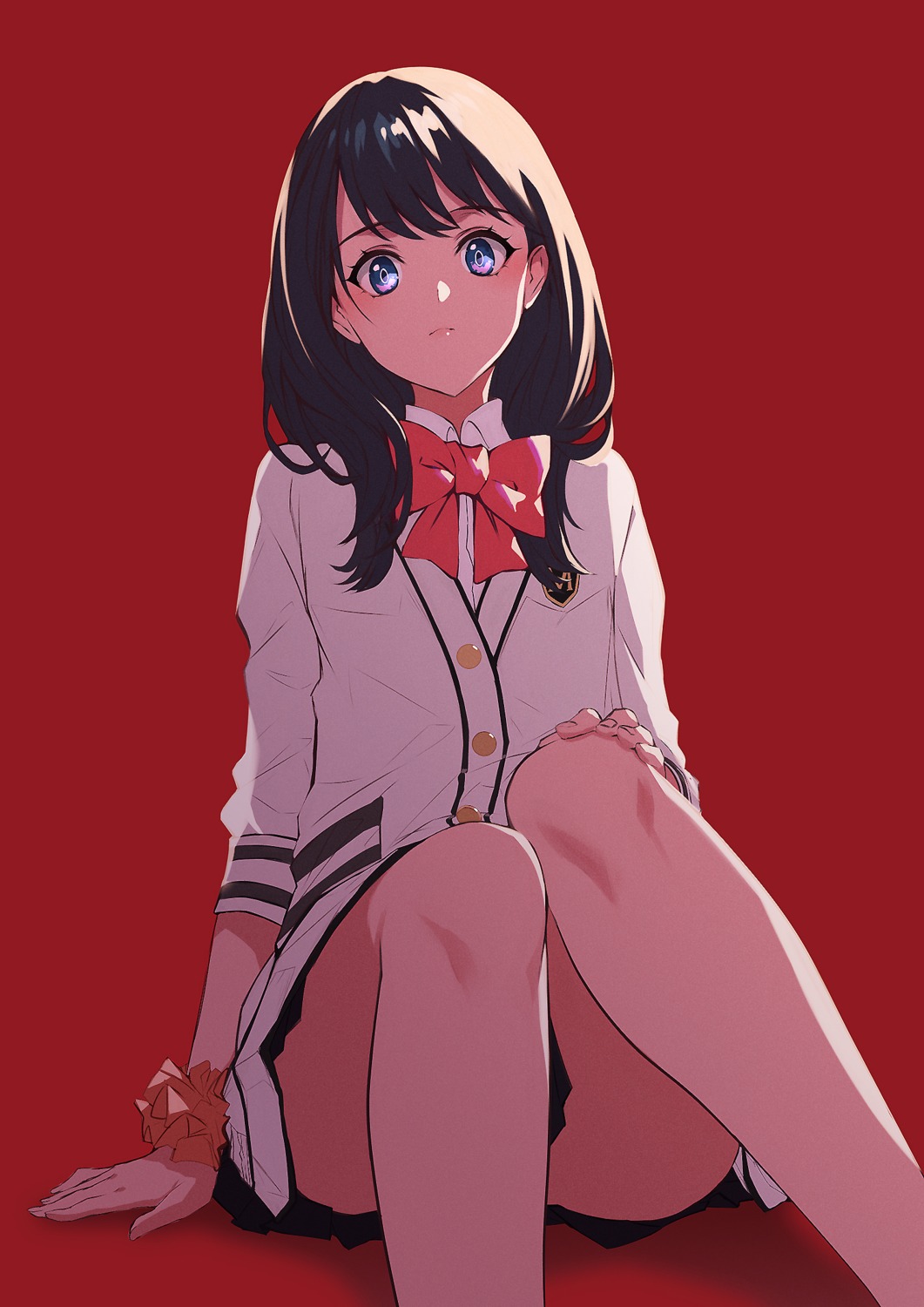 gridman_universe, realmbw, seifuku, ssss.gridman, sweater, takarada_rikka
