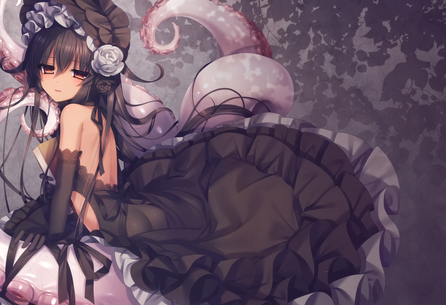 ass, call_of_cthulhu, dress, monster_girl, tentacles, tsukikage_nemu