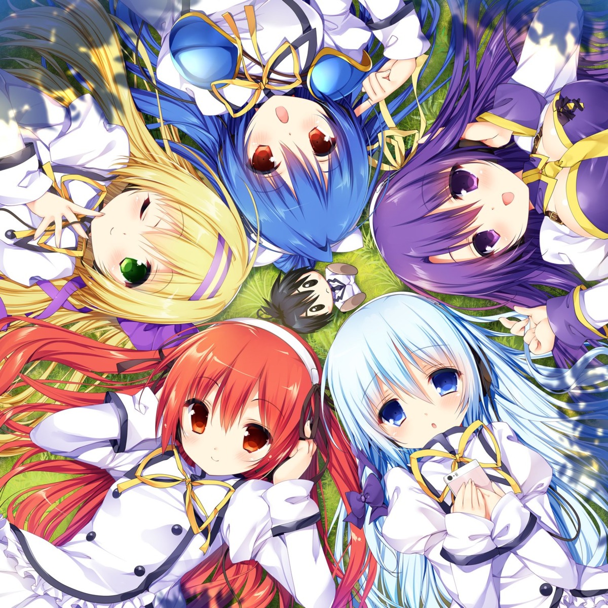 armor, claire_rouge, cleavage, connecthearts, ellis_fahrengart, fianna_ray_ordessia, rinslet_laurenfrost, seifuku