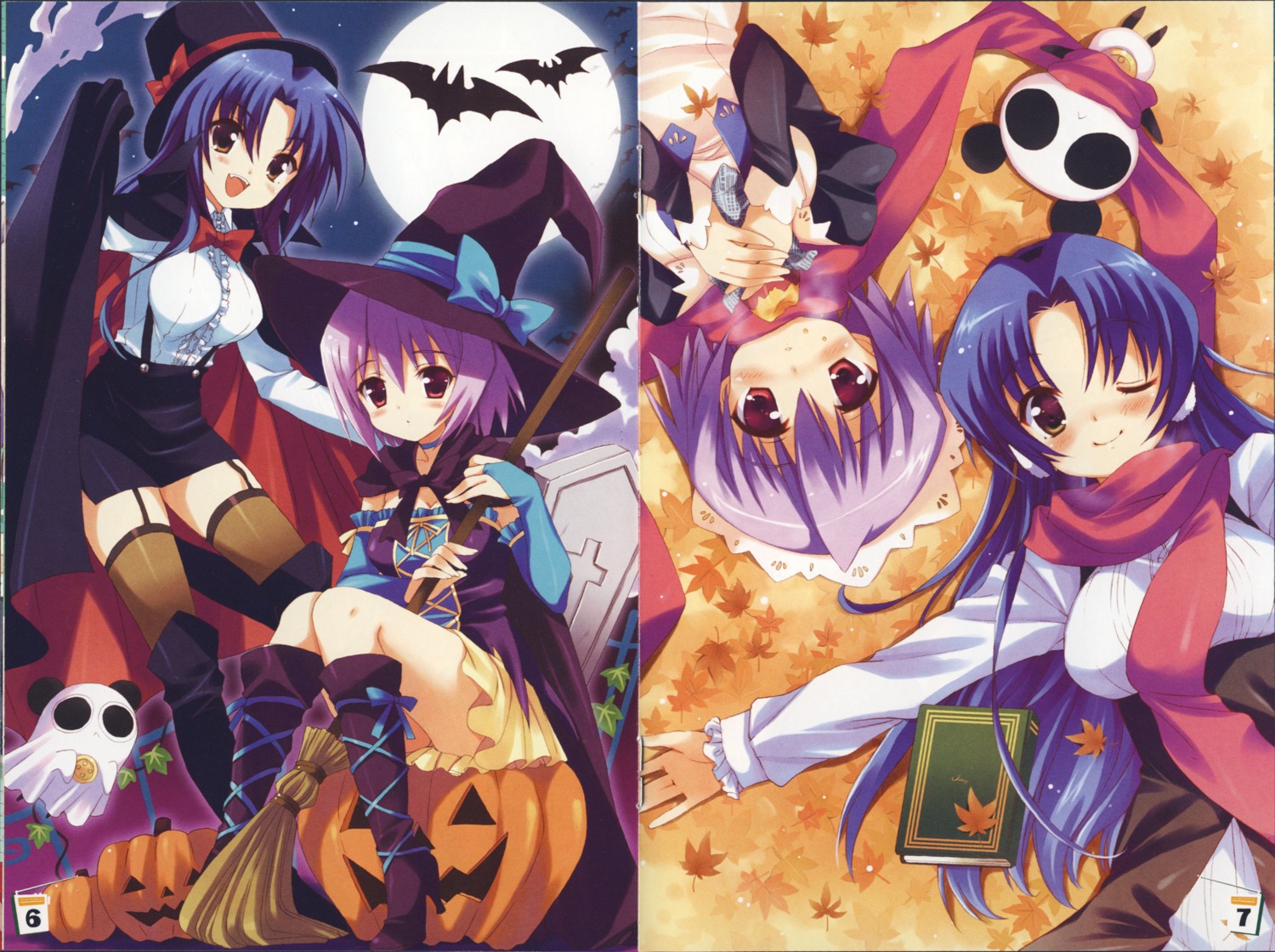 halloween, kujou_herena, melilot, qp:flapper, twinkle_crusaders, witch