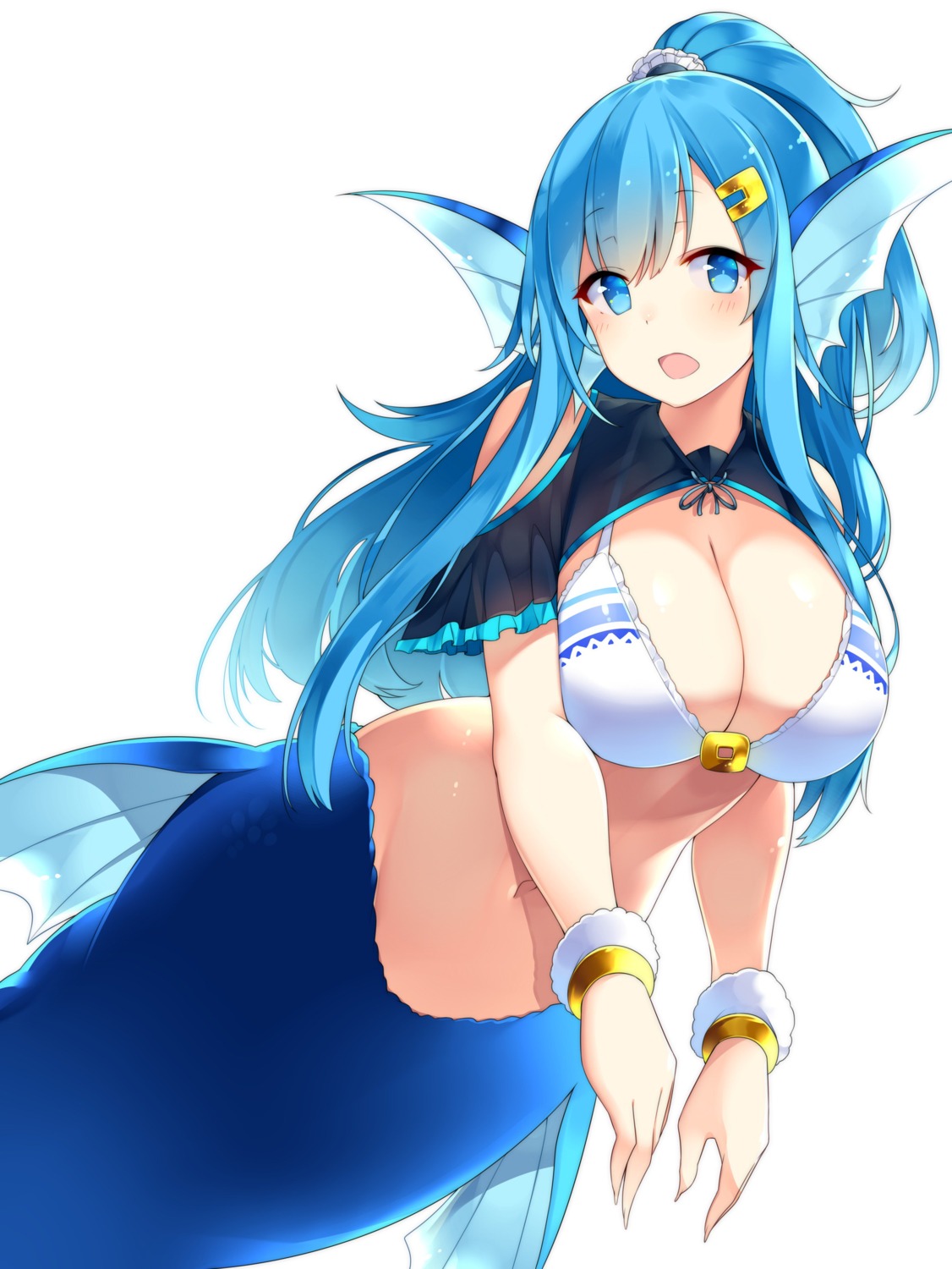 bikini_top, cleavage, matsunoki, mermaid, monster_girl, swimsuits