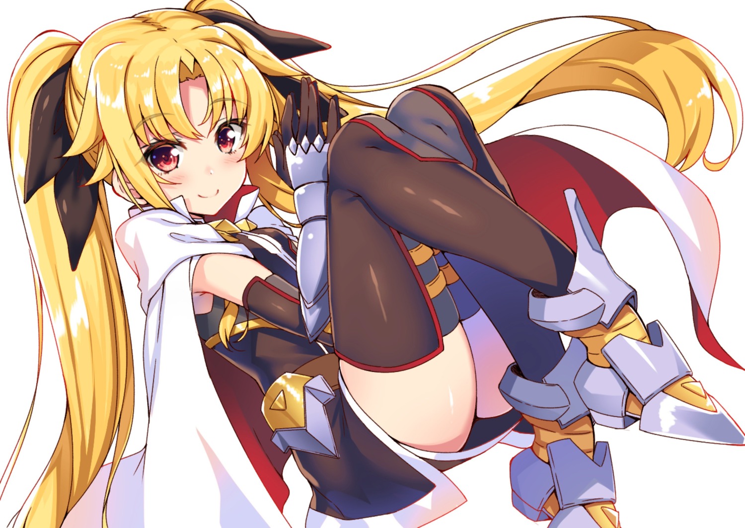 armor, fate_testarossa, heels, mahou_shoujo_lyrical_nanoha, mahou_shoujo_lyrical_nanoha_a's, raiou, thighhighs