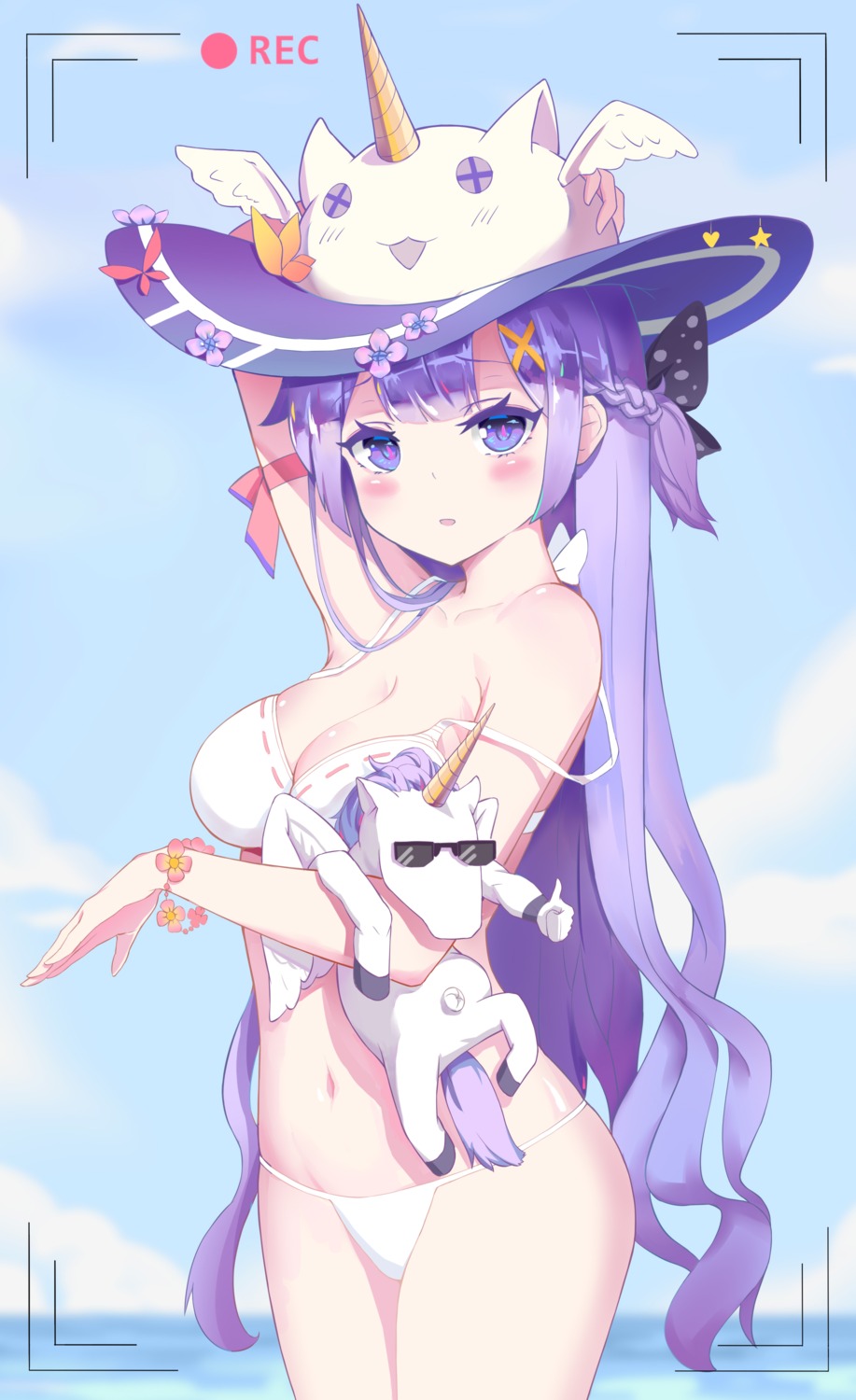 azur_lane, bikini, cleavage, kei_kei_(854174652), swimsuits, unicorn_(azur_lane)