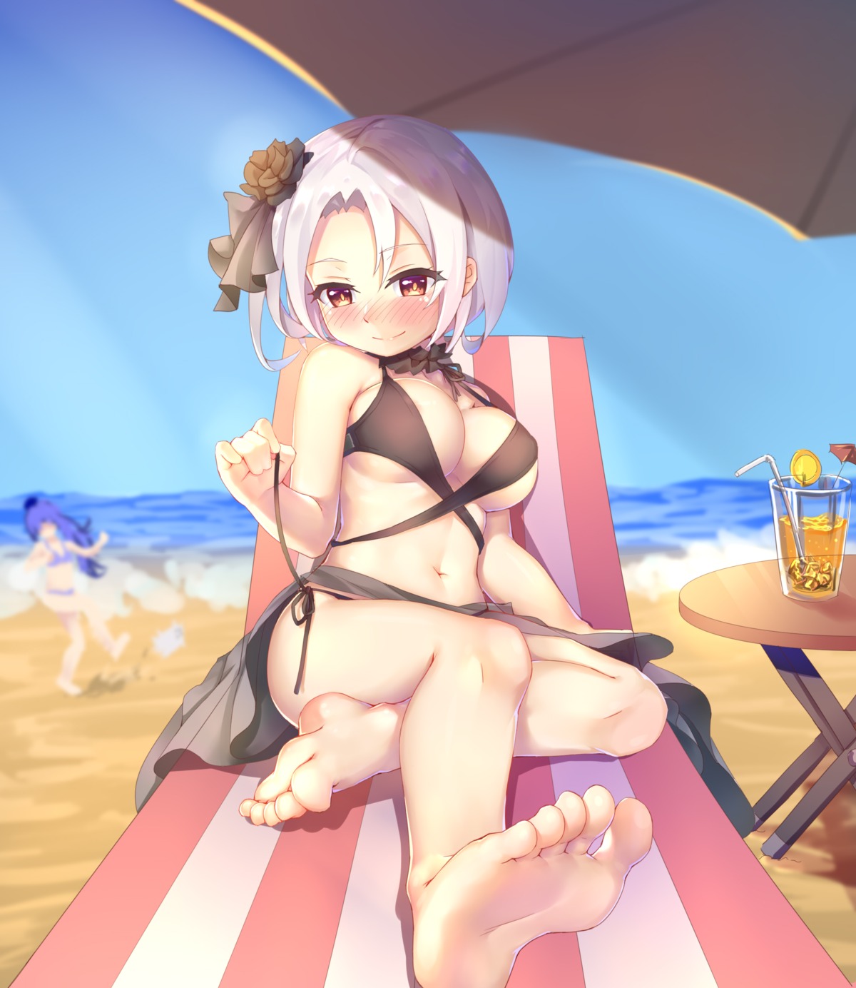 bikini, feet, ray_(pixiv9514208), swimsuits, vittorio_veneto_(zhanjianshaonv), zhanjianshaonv