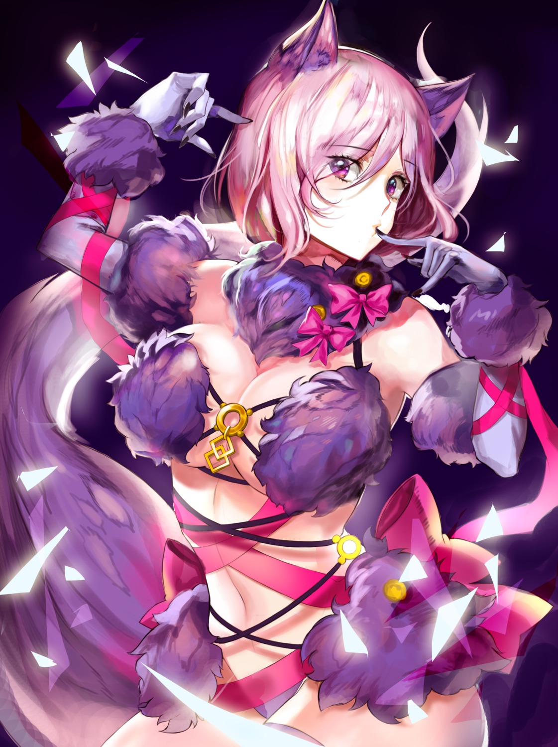 animal_ears, cosplay, fate/grand_order, haribo_kanten, mash_kyrielight, tail