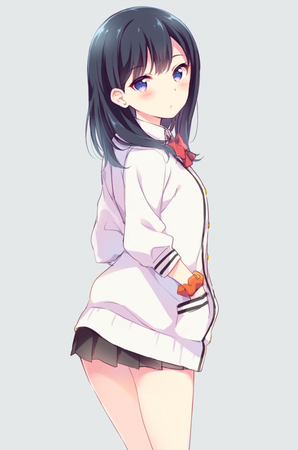 gridman_universe, hazuki_(sutasuta), seifuku, ssss.gridman, sweater, takarada_rikka