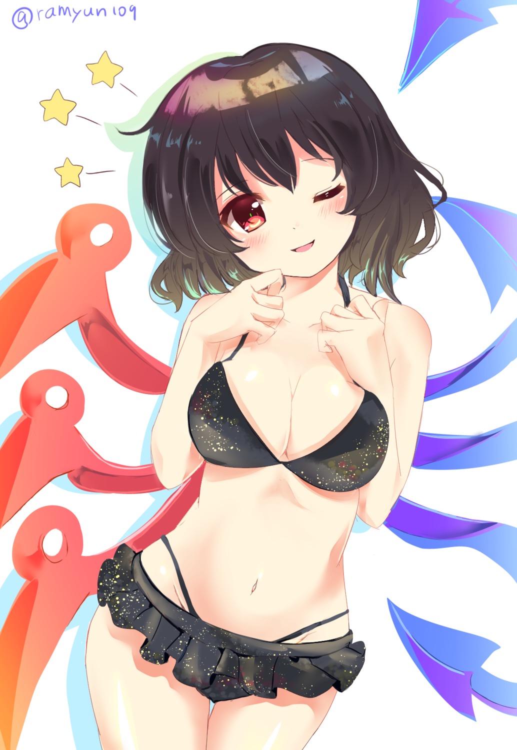 bikini, cleavage, houjuu_nue, ramudia_(lamyun), swimsuits, touhou, wings