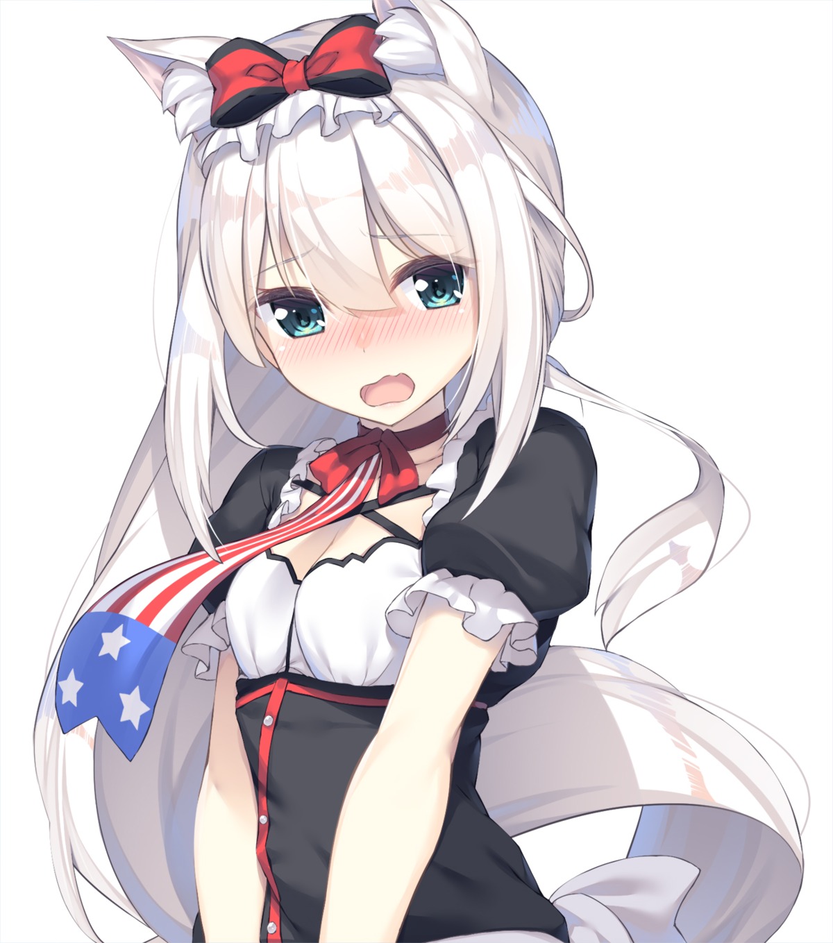 animal_ears, azur_lane, cleavage, hammann_(azur_lane), maid, olive_(laai)