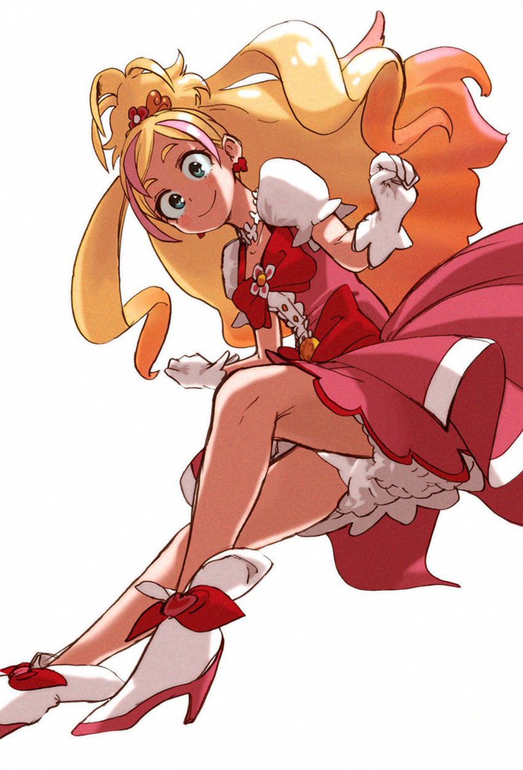 bloomers, dress, go!_princess_precure, haruno_haruka, heels, horikoshi_kouhei, precure