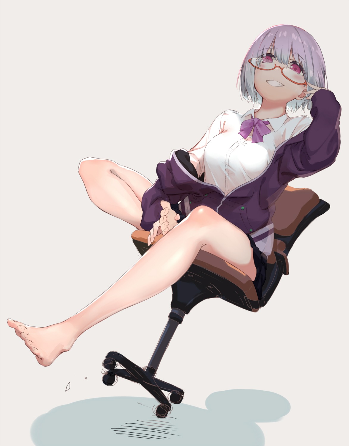 gridman_universe, megane, seifuku, shinjou_akane, ssss.gridman, tobihira