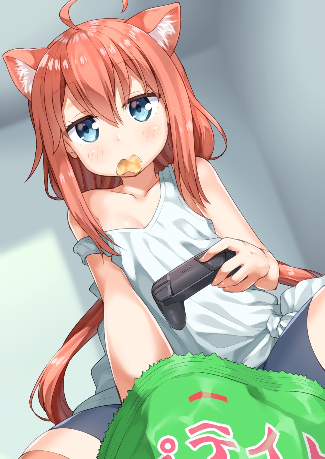 animal_ears, bike_shorts, hinata_channel, miyabeeya, nekomimi, nekomiya_hinata