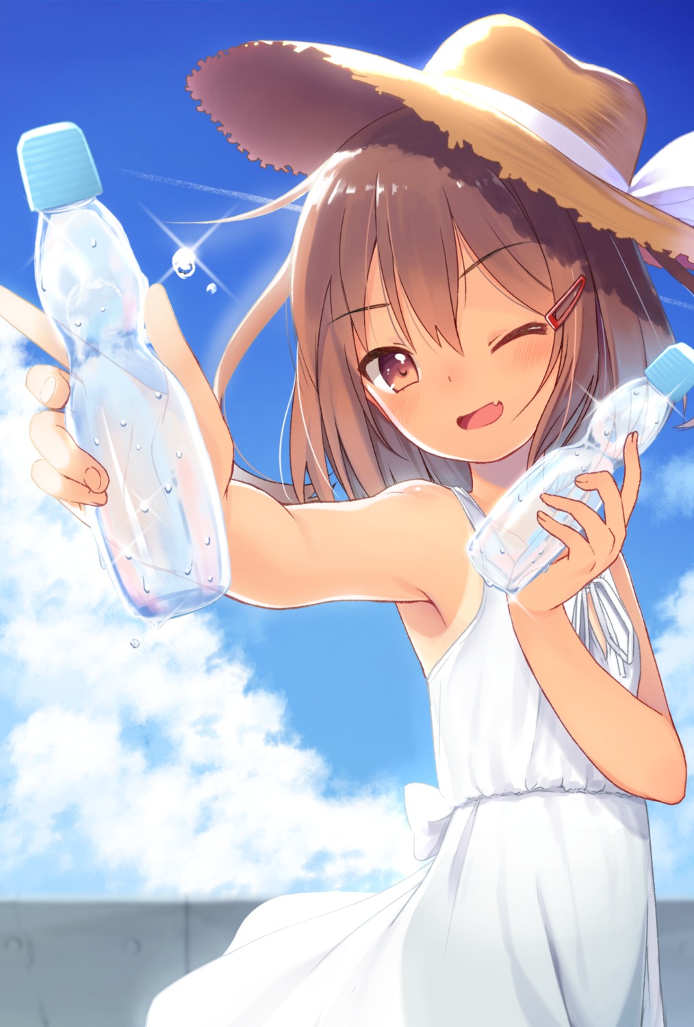 dress, dx_(dekusu), ikazuchi_(kancolle), kantai_collection, summer_dress, tan_lines