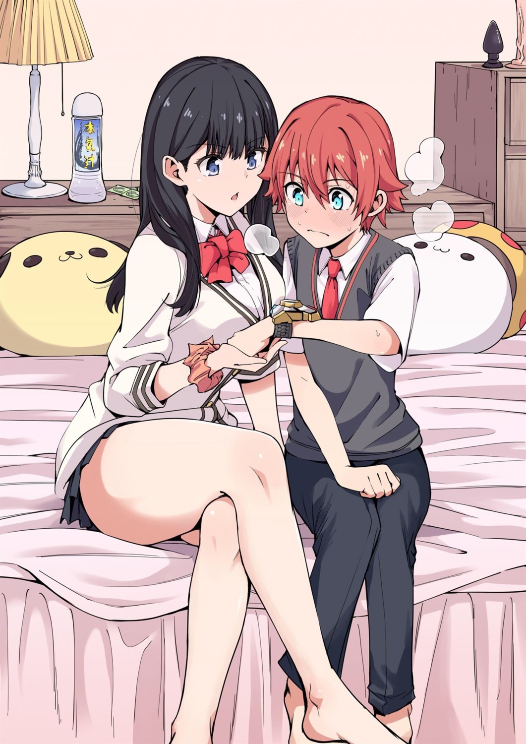 chicke_iii, gridman_universe, hibiki_yuuta, seifuku, ssss.gridman, sweater, takarada_rikka