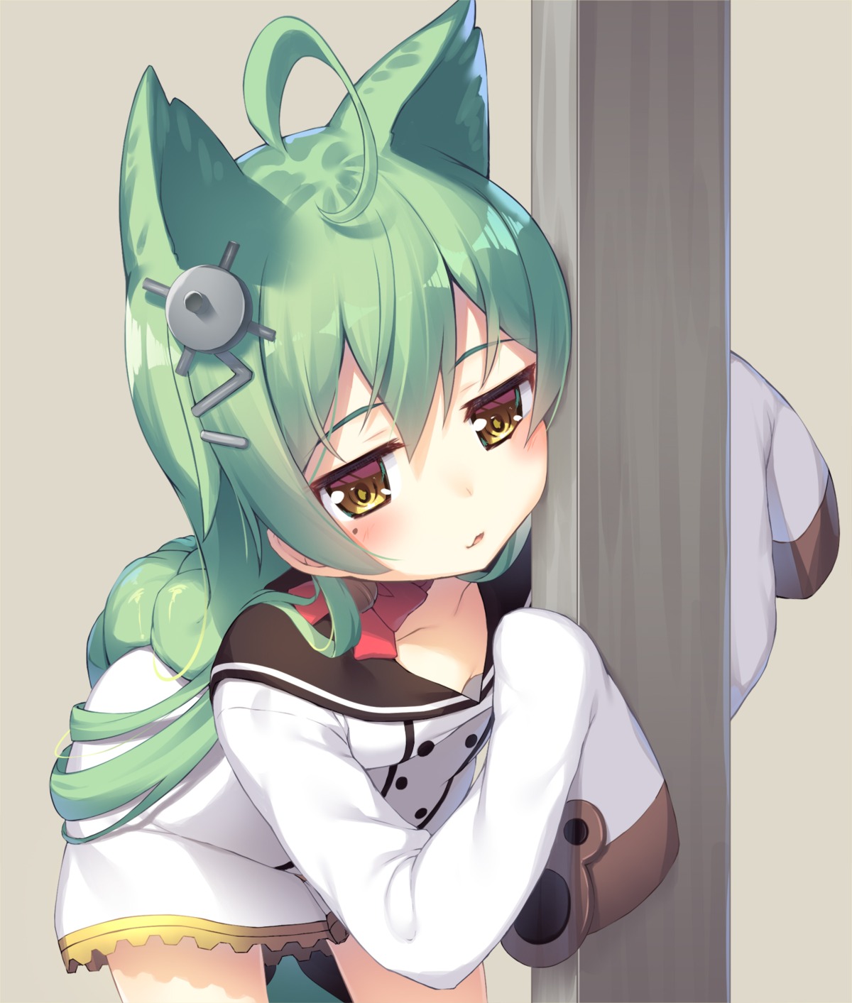 akashi_(azur_lane), animal_ears, azur_lane, olive_(laai), seifuku
