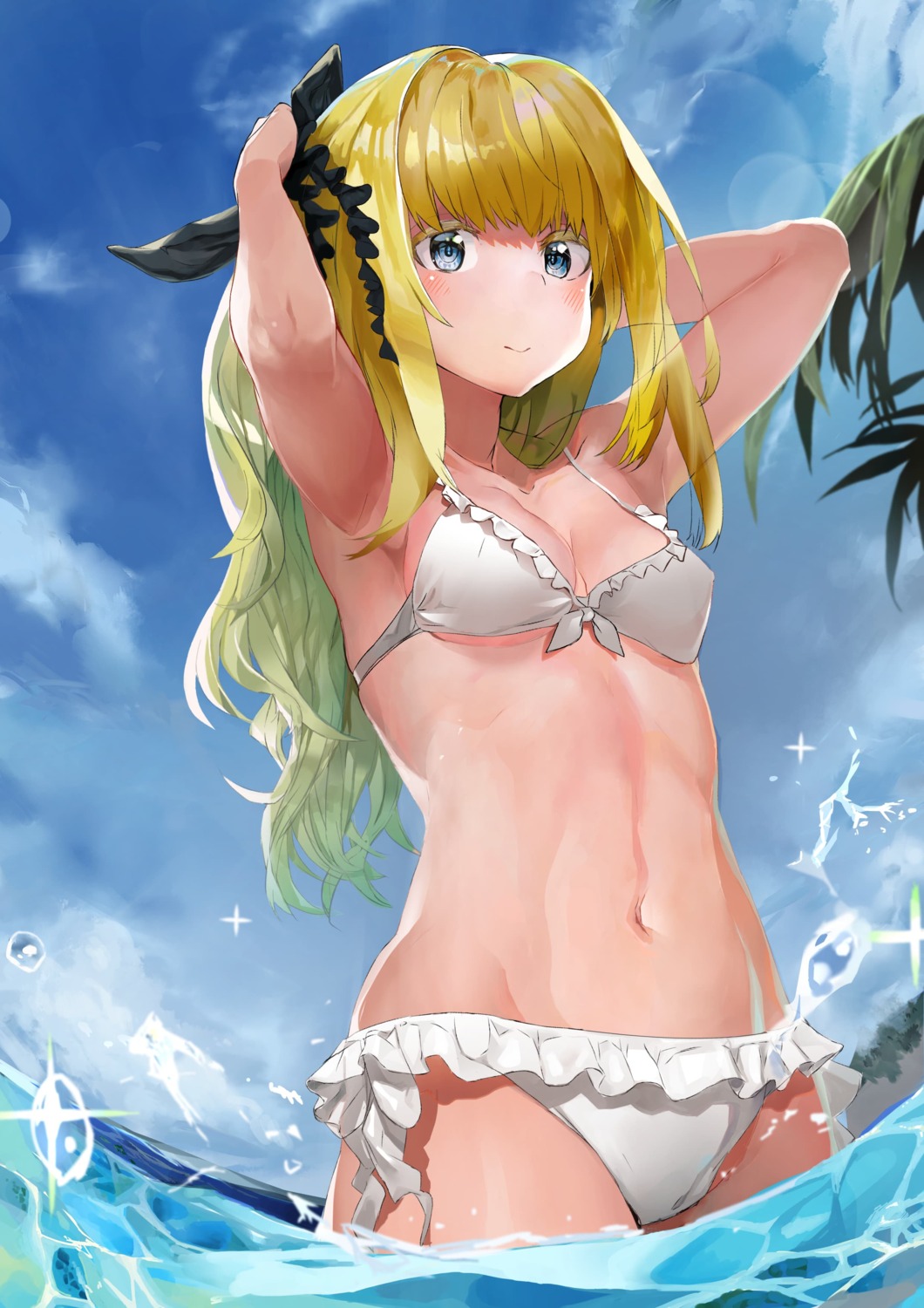 bikini, cleavage, juliet_persia, kishuku_gakkou_no_juliet, sado_(hi6231551), swimsuits, wet