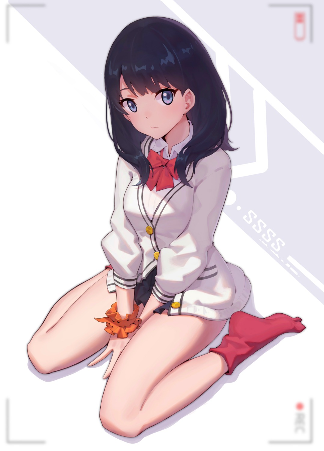 chunrijun_(springer), gridman_universe, seifuku, ssss.gridman, sweater, takarada_rikka