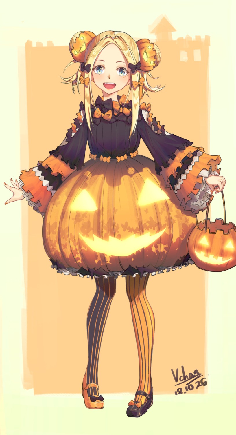 abigail_williams_(fate), fate/grand_order, halloween, heels, pantyhose, vchan