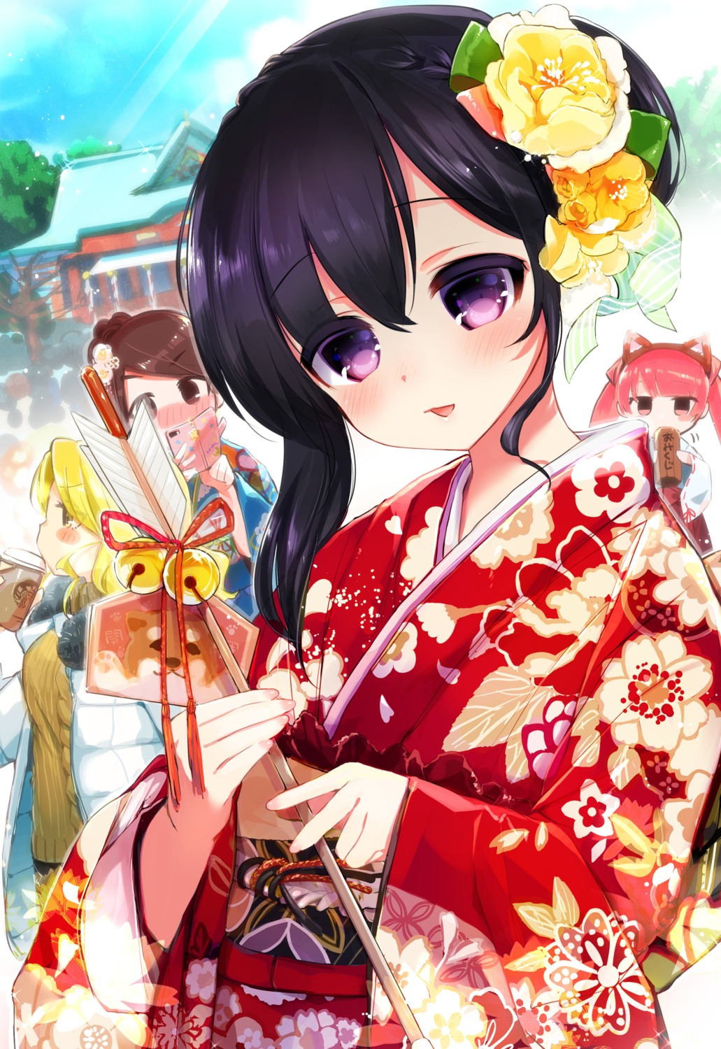 animal_ears, kimono, kurimochi_chizuru, miko