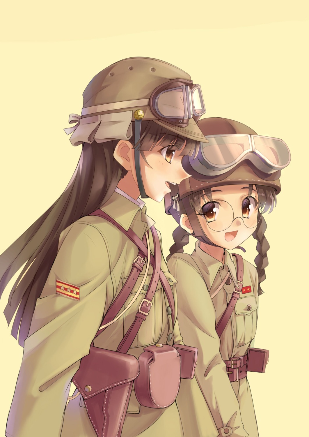 fukuda_haru, girls_und_panzer, longmei_er_de_tuzi, megane, nishi_kinuyo, uniform