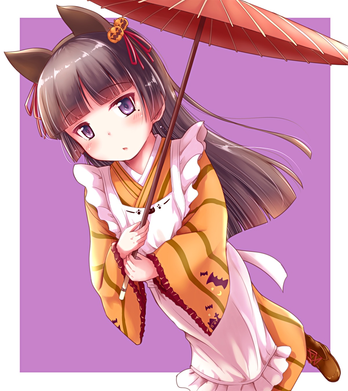 animal_ears, gokou_ruri, halloween, herunin, maid, nekomimi, ore_no_imouto_ga_konnani_kawaii_wake_ga_nai, umbrella, wa_maid