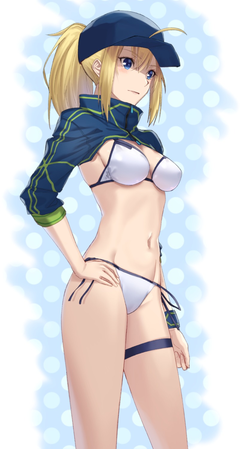 bikini, cleavage, fate/grand_order, garter, heroine_xx, lip-mil, swimsuits