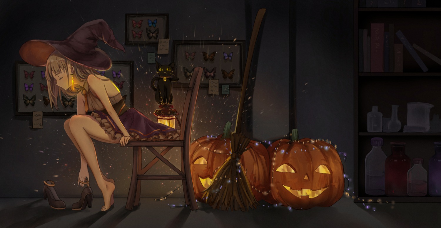 catzz, dress, halloween, heels, witch