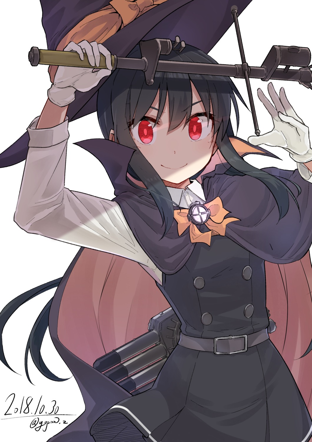 asashio_(kancolle), halloween, kantai_collection, witch, yopan_danshaku