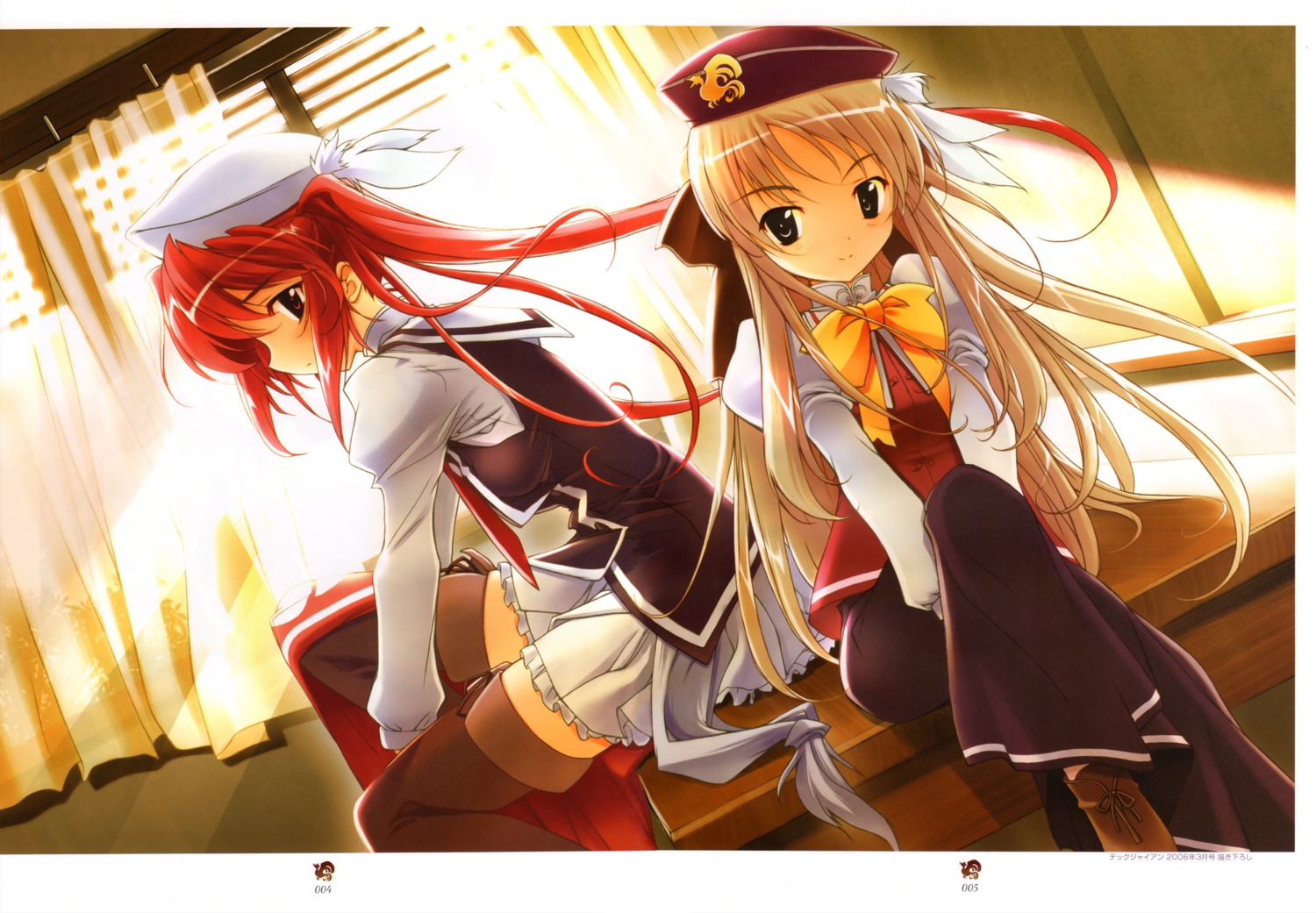 fujiwara_warawara, haruka_ni_aogi_uruwashi_no, kazamatsuri_miyabi, nire_sumika, seifuku, thighhighs