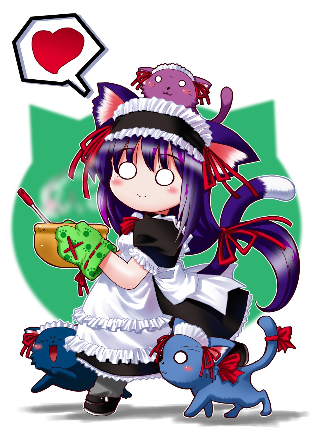 animal_ears, maid, namikai_harukaze, neko, nekomimi, tail