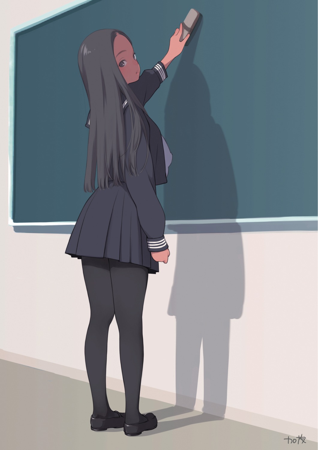 kamo, pantyhose, seifuku