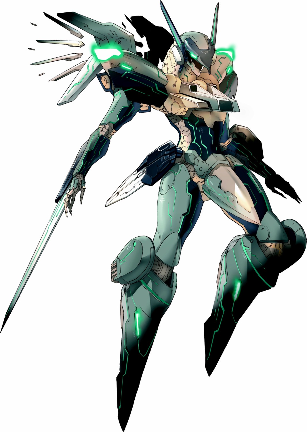 anubis:_zone_of_the_enders, jehuty, konami, mecha, shinkawa_yoji, sword, zone_of_the_enders