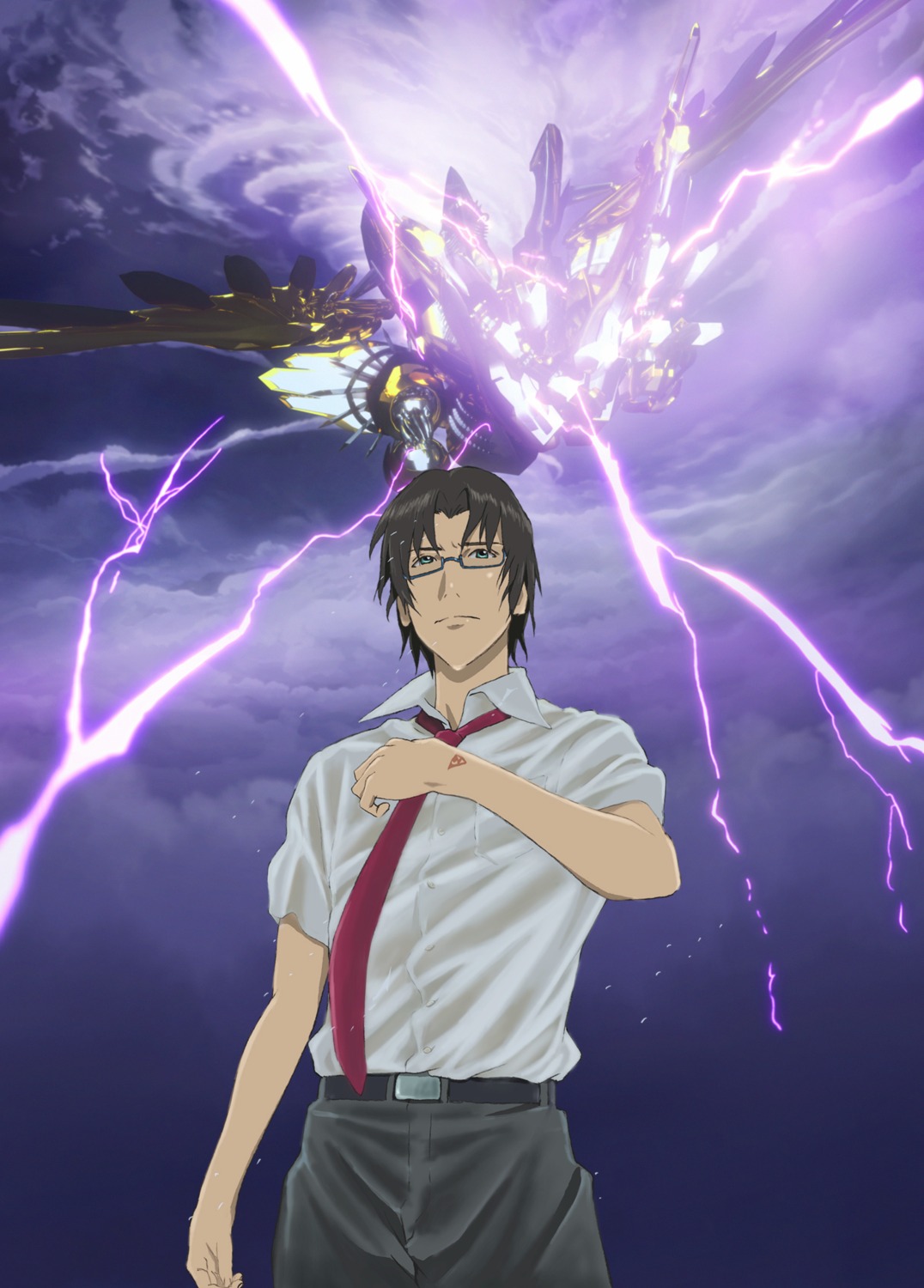 cg, male, mecha, megane, reideen, reideen_(mecha), saiga_junki, saitou_takuya, seifuku, wet, wet_clothes