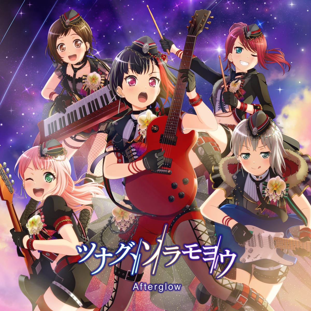aoba_moca, bang_dream!, disc_cover, garter, guitar, hazawa_tsugumi, mitake_ran, tagme