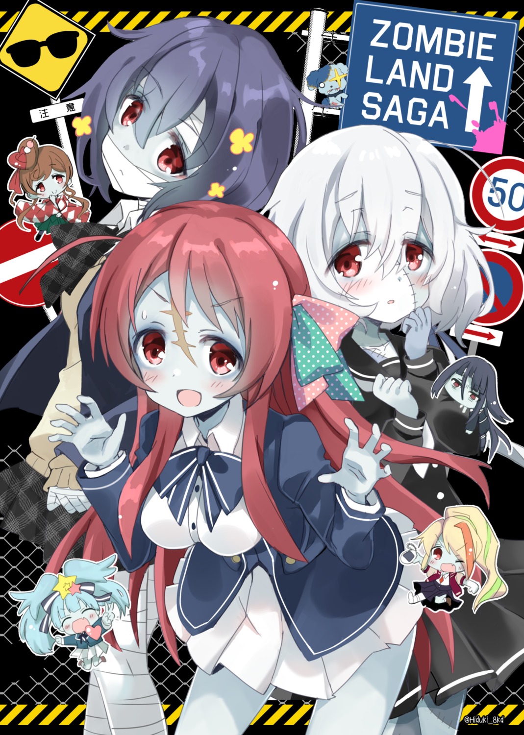 bandages, chibi, hizuki_yayoi, hoshikawa_lily, japanese_clothes, konno_junko, minamoto_sakura, mizuno_ai