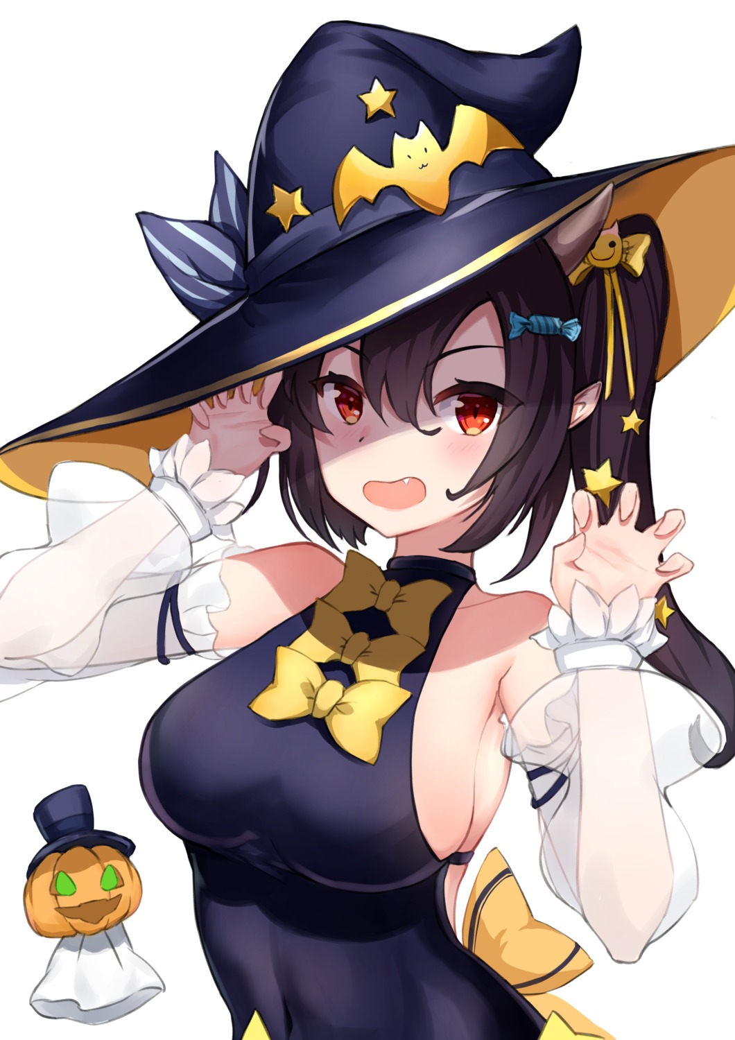 azur_lane, halloween, horns, irato_at, isuzu_(azur_lane), pointy_ears, witch