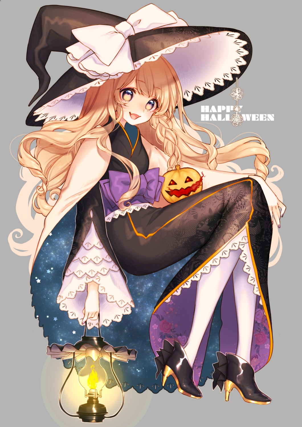 halloween, heels, kirisame_marisa, mokokiyo_(asaddr), touhou, witch