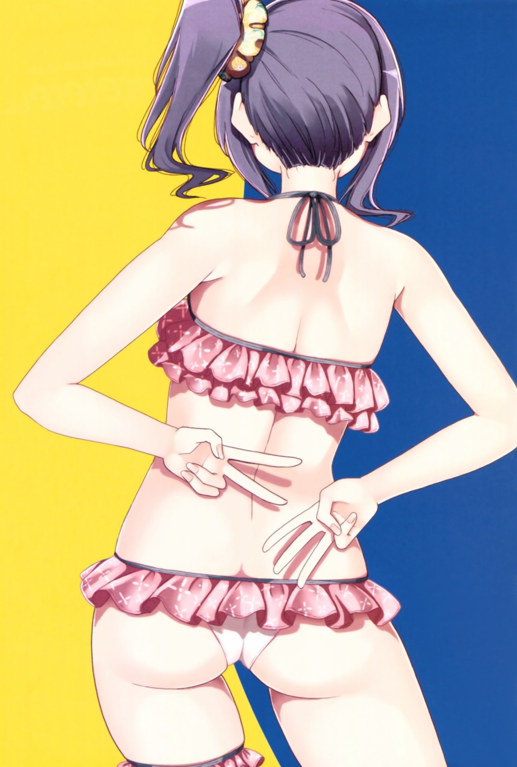 ass, bikini, garter, harukana_receive, nyoi_jizai, ooshiro_akari, swimsuits