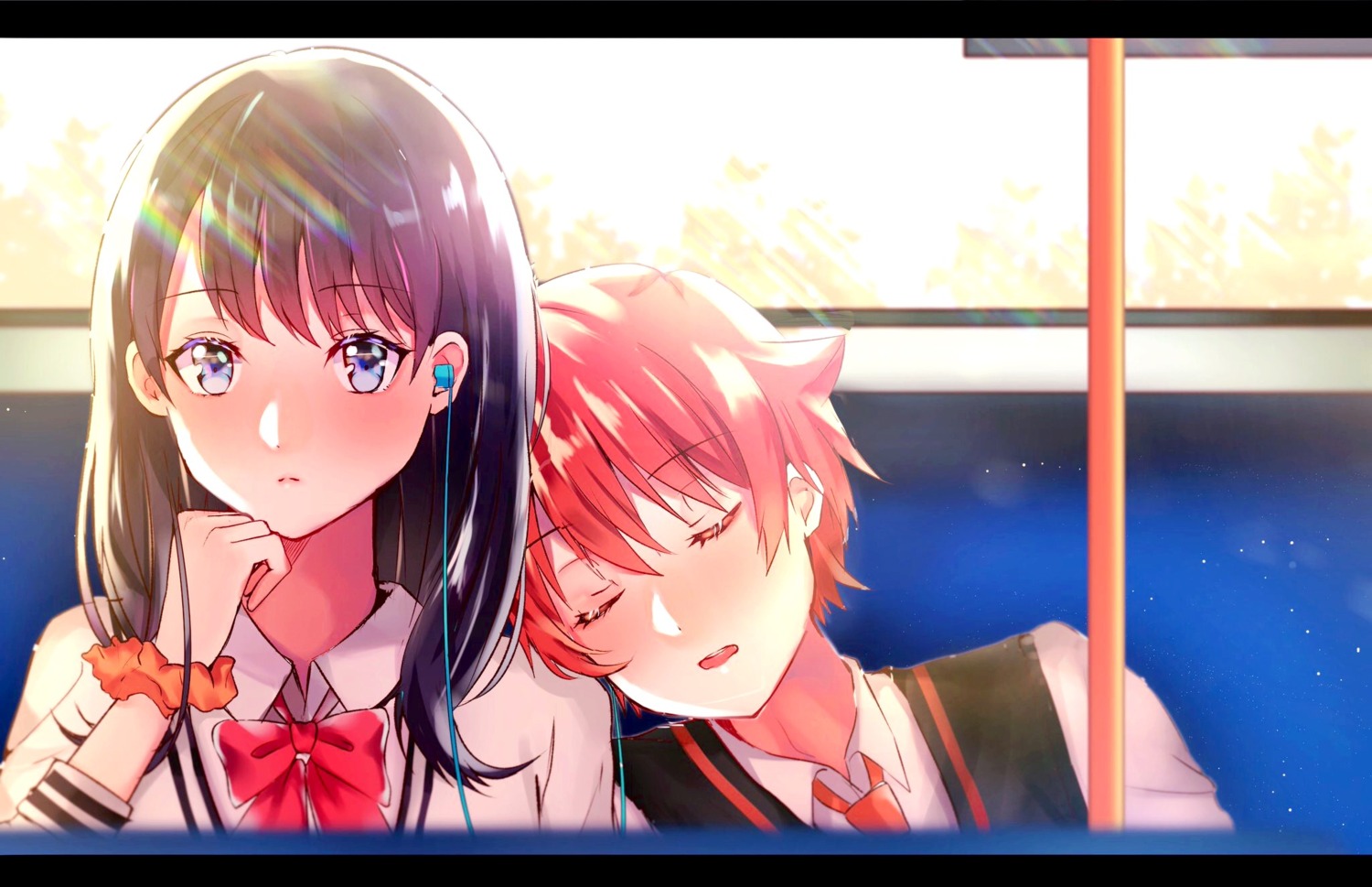 gridman_universe, hibiki_yuuta, komugi_(komugi_ckdi), seifuku, ssss.gridman, sweater, takarada_rikka